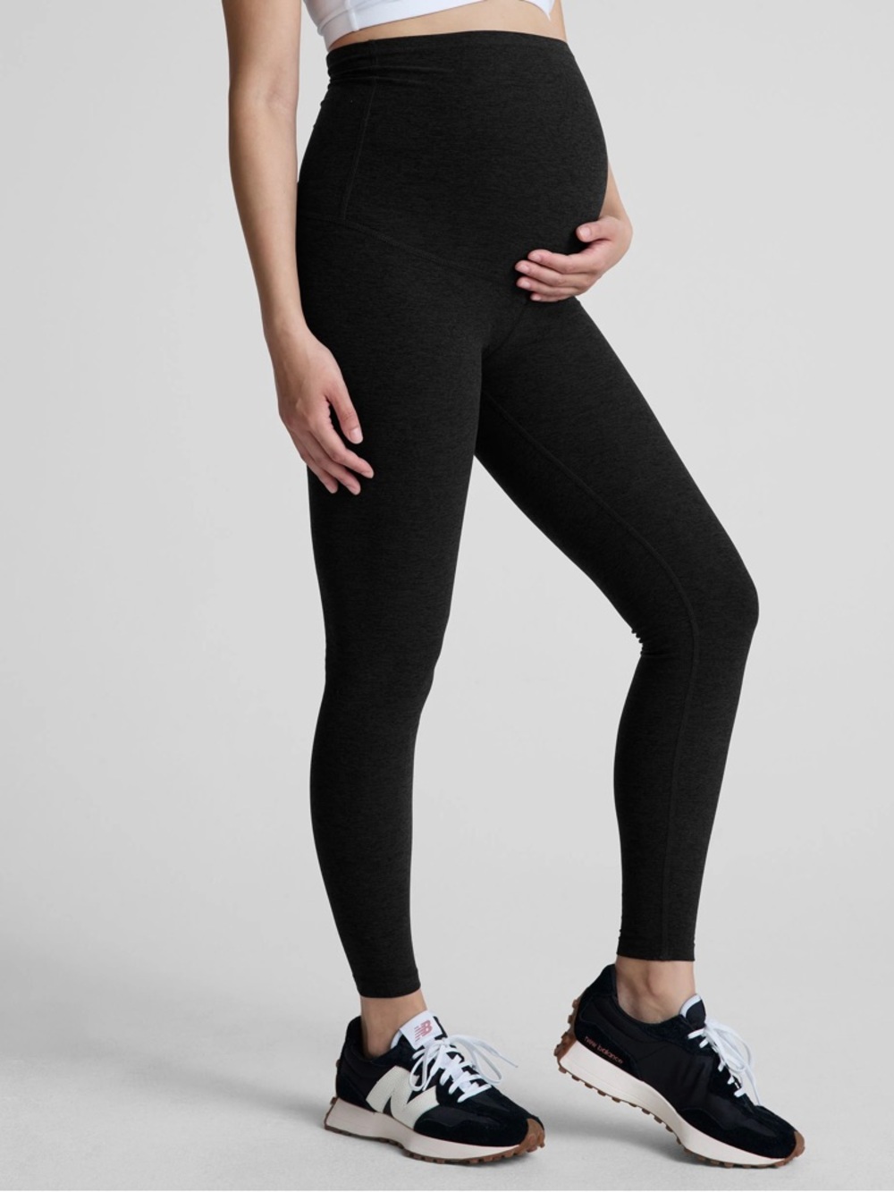 Beyond Yoga Beyond the Bump Maternity High-Waist Black Leggings